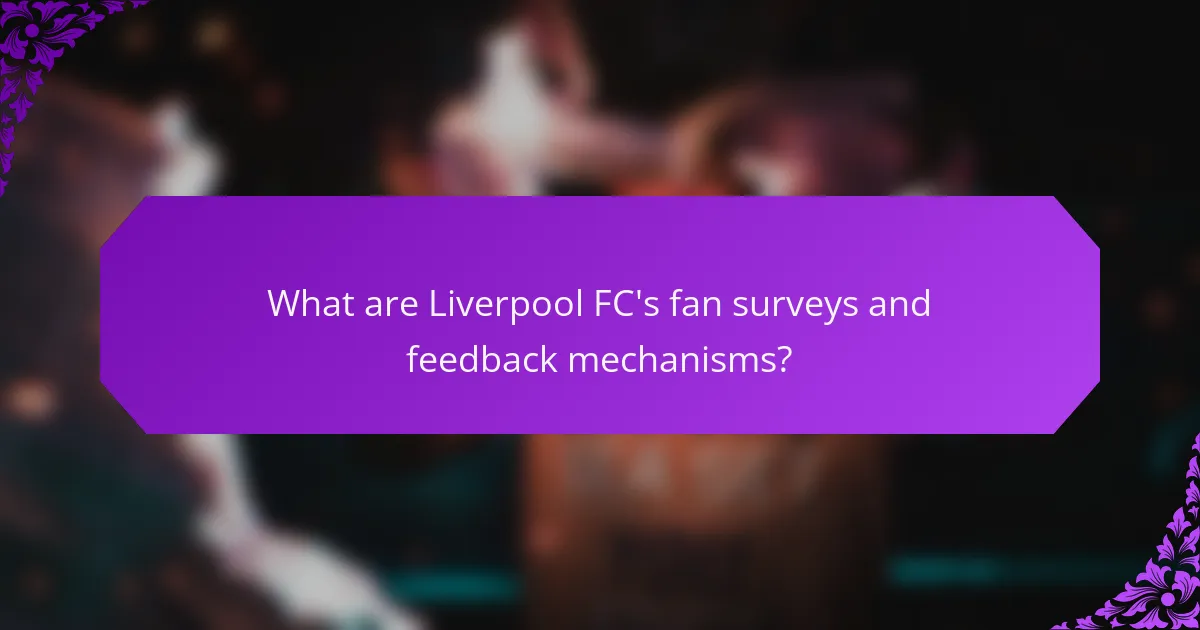 What are Liverpool FC's fan surveys and feedback mechanisms?